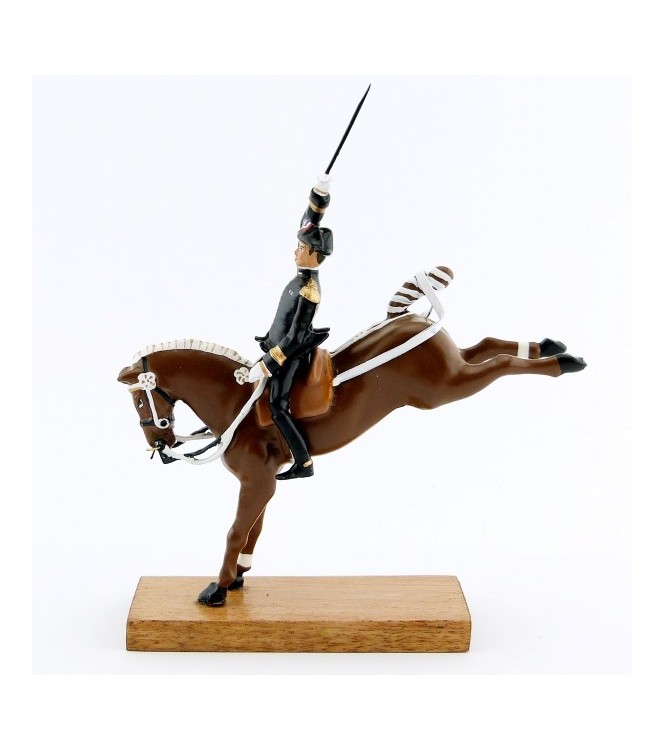 Cabriole, cavalier du Cadre Noir, grand modèle (h. 85 mm)