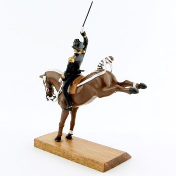 Cabriole, cavalier du Cadre Noir, grand modèle (h. 85 mm)