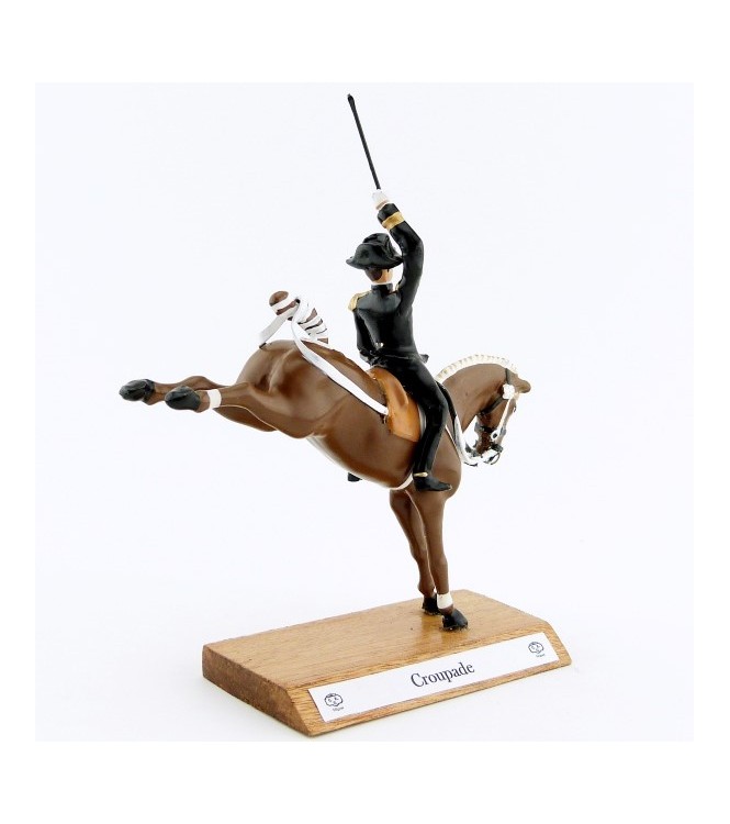 Cabriole, cavalier du Cadre Noir, grand modèle (h. 85 mm)