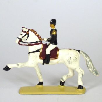 Allongement au trot, cavalier du Cadre Noir, petit modèle (h. 55 mm)