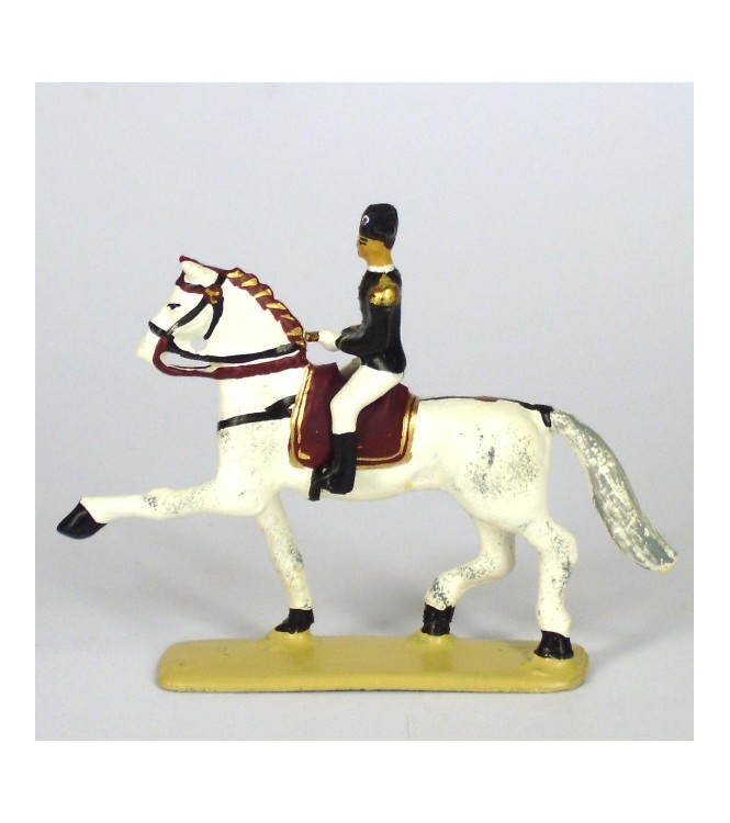 Allongement au trot, cavalier du Cadre Noir, petit modèle (h. 55 mm)