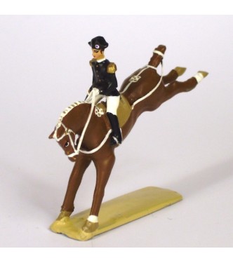 Croupade, cavalier du Cadre Noir, petit modèle (h. 55 mm)