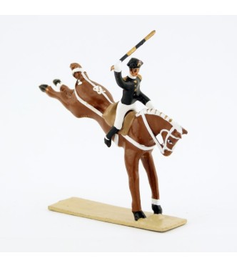 Croupade, cavalier du Cadre Noir, petit modèle (h. 55 mm)