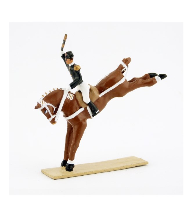Croupade, cavalier du Cadre Noir, petit modèle (h. 55 mm)