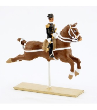 Cabriole, cavalier du Cadre Noir, petit modèle (h. 55 mm)