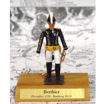 maréchal Berthier sur socle bois avec étiquette