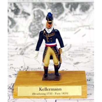 maréchal Kellermann sur socle bois avec étiquette