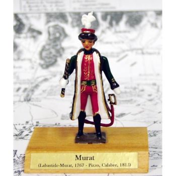 maréchal Murat sur socle bois avec étiquette