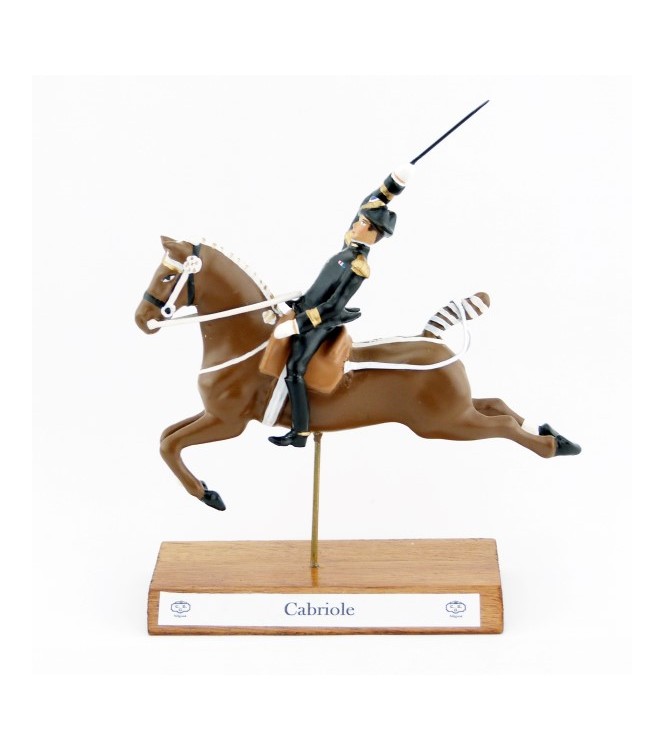Cabriole, cavalier du Cadre Noir, grand modèle (h. 85 mm)