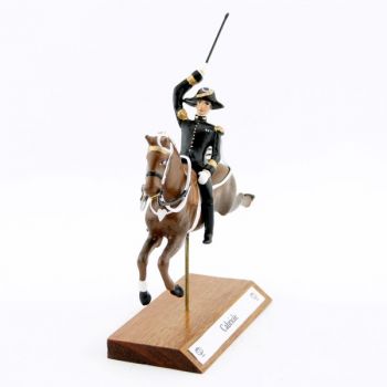 Cabriole, cavalier du Cadre Noir, grand modèle (h. 85 mm)