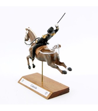 Cabriole, cavalier du Cadre Noir, grand modèle (h. 85 mm)