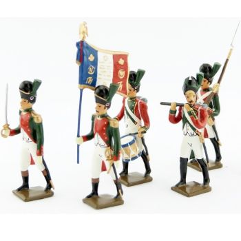1er régiment de la Garde de Paris, ensemble de 5 figurines