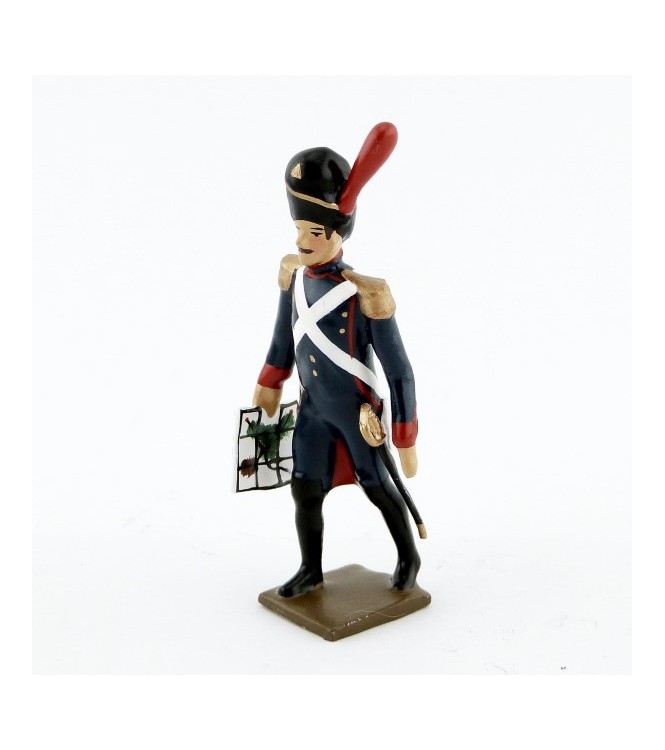 officier des artilleurs de la garde avec carte