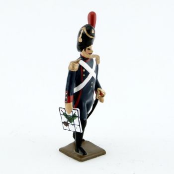 officier des artilleurs de la garde avec carte