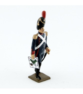 officier des artilleurs de la garde avec carte