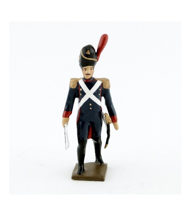 officier des artilleurs de la garde avec carte