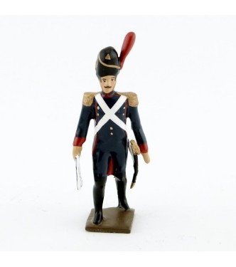 officier des artilleurs de la garde avec carte