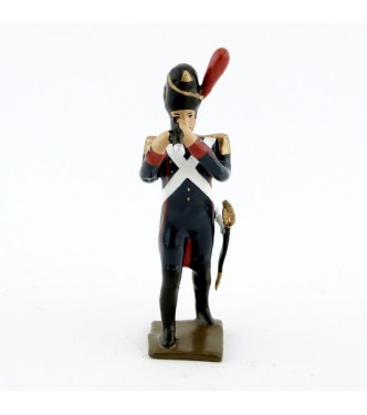 officier des artilleurs de la garde regardant à la longue-vue