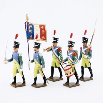 Garde à pied amsterdam, ensemble de 5 figurines