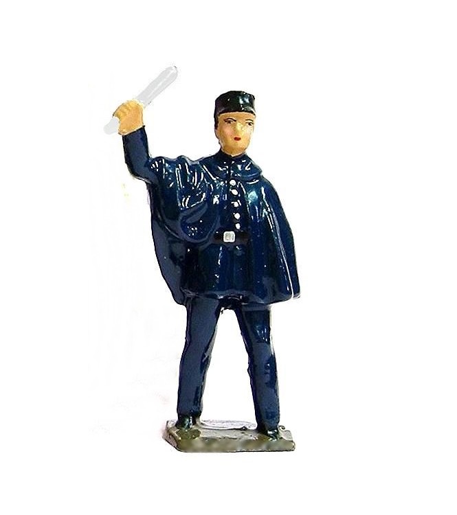 agent de police circulation avec pèlerine ou "hirondelle"