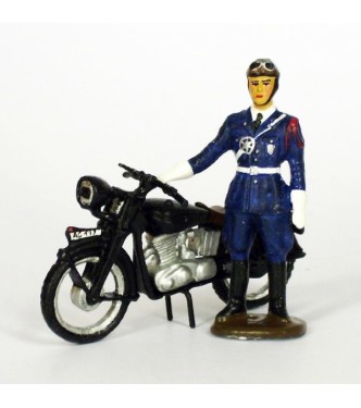 motard de police (1950) et sa moto Terrot