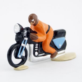 motard sur moto (pièce monobloc), orange