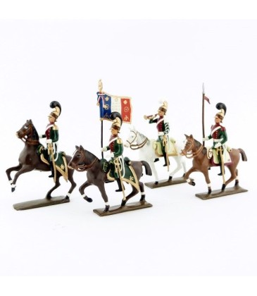 Chevau-légers 4ème rgt (plastron cramoisi) (1812)