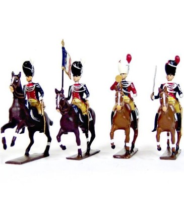 Gendarmes d'élite à cheval (bonnet d'ourson) (1804)