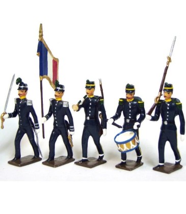 Chasseurs à pied en tunique