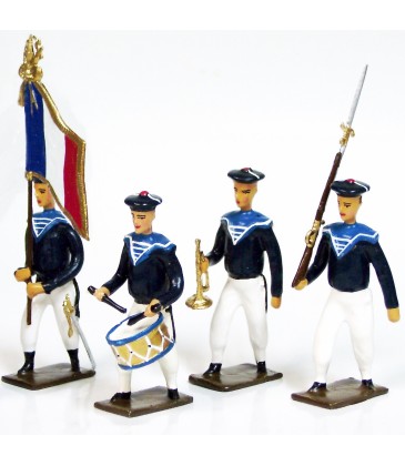 Marin en bleu et blanc