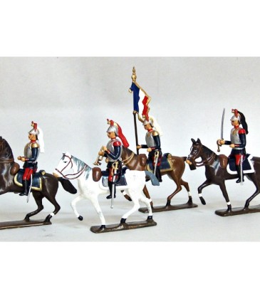 Cuirassiers à cheval, pantalon garance